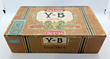 Load image into Gallery viewer, Vintage Y-B YOCUM BROTHERS ESQUIRES Quality Cigars DE LUXE Cigar Box