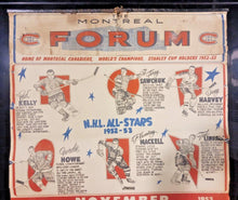 Load image into Gallery viewer, 1952-53 Montreal Canadiens World's Champions Sweet Caporal Hockey Calendar