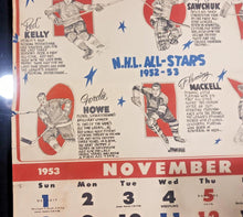 Load image into Gallery viewer, 1952-53 Montreal Canadiens World's Champions Sweet Caporal Hockey Calendar
