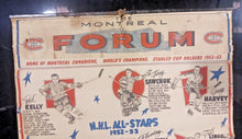 Load image into Gallery viewer, 1952-53 Montreal Canadiens World's Champions Sweet Caporal Hockey Calendar