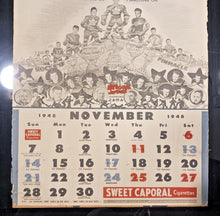 Load image into Gallery viewer, 1948 Montreal National Jr Champions J.A.H.A Sweet Caporal Hockey Calendar Page