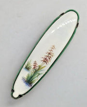 Load image into Gallery viewer, Art Deco Enamel Hand Hair Brush Flying Duck (Sterling Silver) 2 pc