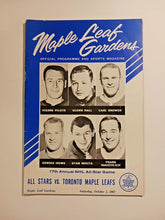 Load image into Gallery viewer, 1963 NHL All Stars Vs Toronto Maple Leafs Game Program (Maple Leaf Gardens)