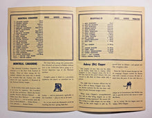 Load image into Gallery viewer, 1959-60 AHL season Montreal Canadiens vs Buffalo Bisons Scorecard