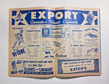 Load image into Gallery viewer, 1948 St Michaels Majors, Tim Horton 1st Year, Maple Leaf Hockey Program