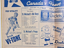 Load image into Gallery viewer, 1948 St Michaels Majors, Tim Horton 1st Year, Maple Leaf Hockey Program