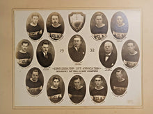 Load image into Gallery viewer, 1932 Confederation Life Association Insurance Softball League Champions Portrait