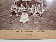 Load image into Gallery viewer, 1895 Athletic Lacrosse Club Cabinet Photo, St Catherine's Ribbon on Mascots Hat