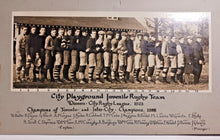 Load image into Gallery viewer, 1923 City Playground Juvenile Rugby Team Photo, Champions of Toronto &Inter City