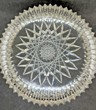 Load image into Gallery viewer, Sterling Rim Cut Crystal Bowl 9 in x 4 in