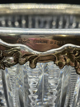Load image into Gallery viewer, Sterling Rim Cut Crystal Bowl 9 in x 4 in