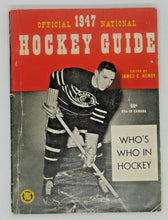 Load image into Gallery viewer, 1947 Official National Who's Who In Hockey Jim Hendy Hockey Guide