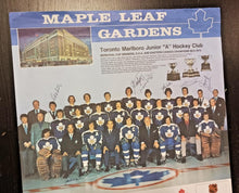 Load image into Gallery viewer, 1974-75 Maple Leaf Gardens Toronto Marlboro Calendar Page Signed