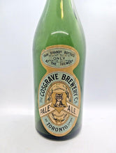 Load image into Gallery viewer, 1910 Pale Ale Cosgrave Brewery Co. of Toronto Ltd Bottle w/ paper label and cap