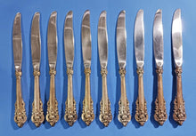 Load image into Gallery viewer, Wallace Grand Baroque Sterling Silver 9" Lunch Knife Lot of 10