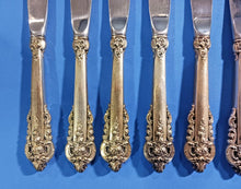 Load image into Gallery viewer, Wallace Grand Baroque Sterling Silver 9" Lunch Knife Lot of 10