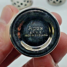 Load image into Gallery viewer, Birks E.P.N.S. Silver Plated Salt & Pepper Shakers Cobalt Blue Glass Insert x6