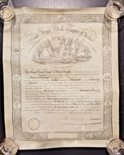 Load image into Gallery viewer, Grand Royal Black Chapter of Ireland Certificate No.96 William Dailey 1880