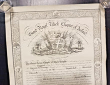 Load image into Gallery viewer, Imperial Grand Black Chapter of the British Commonwealth Certificate No. 96 1919