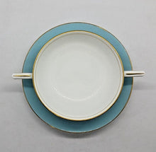 Load image into Gallery viewer, Minton Bone China Blue with Gold Leaves Trim Pattern Creamer