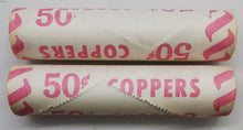 Load image into Gallery viewer, 1979 Canadian Penny CIBC Bank Machine Roll White Paper Red (50 ct) x 2 Lot 16