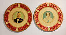 Load image into Gallery viewer, 1950s Portland Ware Decorative Tin Royalty Plates, H.R.H and Queen Elizabeth II