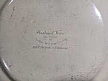 Load image into Gallery viewer, 1950s Portland Ware Decorative Tin Royalty Plates, H.R.H and Queen Elizabeth II