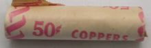 Load image into Gallery viewer, 1979 Canadian Penny CIBC Bank Machine Roll White Paper Red (50 ct) #11