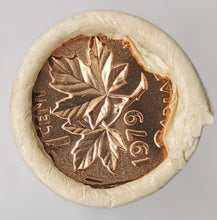 Load image into Gallery viewer, 1979 Canadian Penny CIBC Bank Machine Roll White Paper Red (50 ct) #10