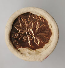 Load image into Gallery viewer, 1979 Canadian Penny CIBC Bank Machine Roll White Paper Red (50 ct) #42