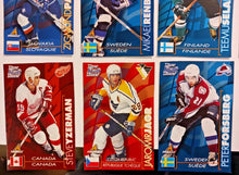 Load image into Gallery viewer, 1997-98 Kraft Dinner Hockey Hand Cut Collectors 3 1/2 x 5 1/4" Cards Lot of 27