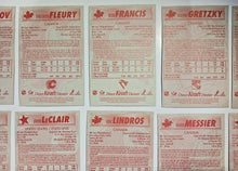Load image into Gallery viewer, 1997-98 Kraft Dinner Hockey Hand Cut Collectors 3 1/2 x 5 1/4" Cards Lot of 27