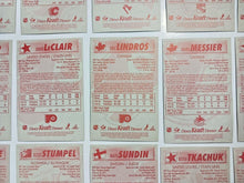 Load image into Gallery viewer, 1997-98 Kraft Dinner Hockey Hand Cut Collectors 3 1/2 x 5 1/4" Cards Lot of 27