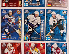 Load image into Gallery viewer, 1997-98 Kraft Dinner Hockey Hand Cut Collectors 3 1/2 x 5 1/4" Cards Lot of 27