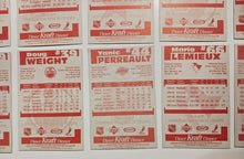Load image into Gallery viewer, 1996-97 Kraft Dinner Hockey Hand Cut Collectors 3 1/2 x 5 1/4" Cards Lot of 26