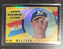 Load image into Gallery viewer, 2009 Topps Heritage Chrome Vin Mazzaro Black Refractor SSP 20/60 CHR128