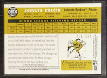 Load image into Gallery viewer, 2009 Topps Heritage Chrome Jhoulys Chacin Black Refractor SSP 076/560 CHR139