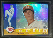 Load image into Gallery viewer, 2009 Topps Heritage Chrome Homer Bailey Black Refractor SSP 23/60 CHR116
