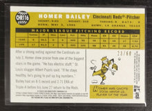 Load image into Gallery viewer, 2009 Topps Heritage Chrome Homer Bailey Black Refractor SSP 23/60 CHR116