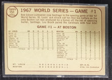 Load image into Gallery viewer, 1968 O-Pee Chee OPC World Series Brock #151