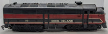 Load image into Gallery viewer, Marx O Gauge Train #99 & Unit, Rock Island E7 Plastic Locomotive (2 Carts)