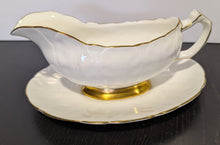 Load image into Gallery viewer, 1970s Aynsley Golden Crocus Gravy Boat & Stand