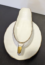 Load image into Gallery viewer, 1970s Aynsley Golden Crocus Gravy Boat & Stand