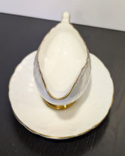 Load image into Gallery viewer, 1970s Aynsley Golden Crocus Gravy Boat & Stand