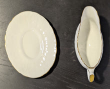 Load image into Gallery viewer, 1970s Aynsley Golden Crocus Gravy Boat & Stand