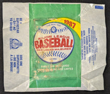 Load image into Gallery viewer, 1987 Topps Baseball Card Box And 9 Wax Card Wrappers
