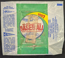 Load image into Gallery viewer, 1987 Topps Baseball Card Box And 9 Wax Card Wrappers