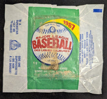 Load image into Gallery viewer, 1987 Topps Baseball Card Box And 9 Wax Card Wrappers