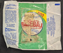 Load image into Gallery viewer, 1987 Topps Baseball Card Box And 9 Wax Card Wrappers