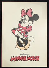 Load image into Gallery viewer, Walt Disney Minnie Mouse 13x19" Poster Print on Red Outline Hard wood Board